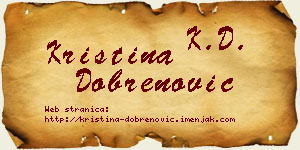Kristina Dobrenović vizit kartica
